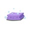 Cartoon flat design washing sponge. Kitchen and bath cleaning tool accestories.