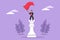 Cartoon flat style drawing of businessman standing on top of big rook chess and waving a flag. Successful leadership. Success