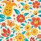 Cartoon Floral Pattern