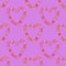 Cartoon flower frame seamless valentines retro hearts pattern for wrapping paper and fabrics and kids clothes print