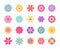 Cartoon flower icons. Cute summer stickers and nature pattern, retro daisy clip art set. Vector modern stylized flower