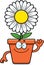 Cartoon Flowerpot Waving