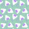 Cartoon food seamless kawaii onigiri pattern for wrapping paper and fabrics and linens and kids clothes print