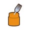 cartoon fork container utensil kitchen