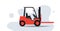 Cartoon forklift truck for containers logistic transport concept sketch horizontal