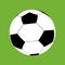 Cartoon fotball soccer ball on green background