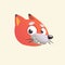 Cartoon fox icon. Vector illustration of a fox head. Great for logo or emblem.