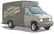 Cartoon freight transportation gray cargo truck