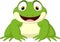 Cartoon frog isolated on white background