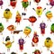 Cartoon fruit pirates, corsairs characters pattern