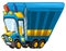 Cartoon funny cartoon police truck isolated illustration