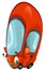 Cartoon funny city car small sedan isolated illustration