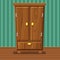 Cartoon funny closed wardrobe, Living room wooden furniture