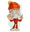 Cartoon funny cute lumberjack santa claus