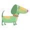 Cartoon Funny Dachshund Dog