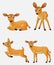 Cartoon funny deer collection set