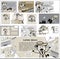 Cartoon Funny Detective Agent with Many Templates - Set of Concepts Vector illustrations