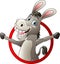 Cartoon funny donkey