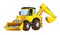 Cartoon funny excavator - background