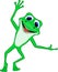 Cartoon of a funny and friendly frog