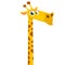 Cartoon funny giraffe. Vector illustration of african savanna giraffe smiling