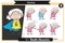 Cartoon Funny Grandma Actions, Poses and Expressions Vector Set