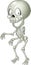 Cartoon funny human skeleton