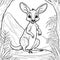 Cartoon of Funny Little Kangaroo Coloring Book