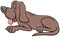 Cartoon funny lying dog comic animal character