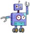 Cartoon funny robot comic fantasy character