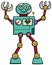 Cartoon funny robot comic fantasy character