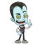 Cartoon funny scary vampire boy character