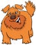Cartoon funny shaggy dog comic animal character