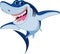 Cartoon funny shark