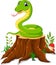 Cartoon funny snake