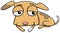 Cartoon funny spotted puppy animal character