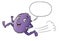 Cartoon funny violet creature running
