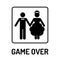 Cartoon Funny Wedding Symbol - Game Over