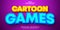 Cartoon games text, cartoon style editable text effect