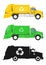 Cartoon garbage truck.