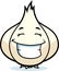 Cartoon Garlic Bulb Grinning