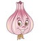 Cartoon garlic clove character