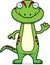 Cartoon Gecko Waving