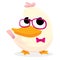 Cartoon Geeky Duck