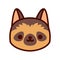 Cartoon German Shepherd Emoji Icon Isolated