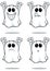 Cartoon Ghosts - Set 2