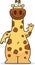 Cartoon Giraffe Waving