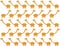 Cartoon Giraffes Seamless Pattern