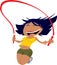 Cartoon Girl Skipping