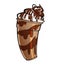 Cartoon glossy chocolate milkshake